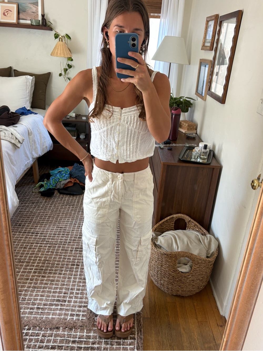 Universal Thread Cream utility pants
